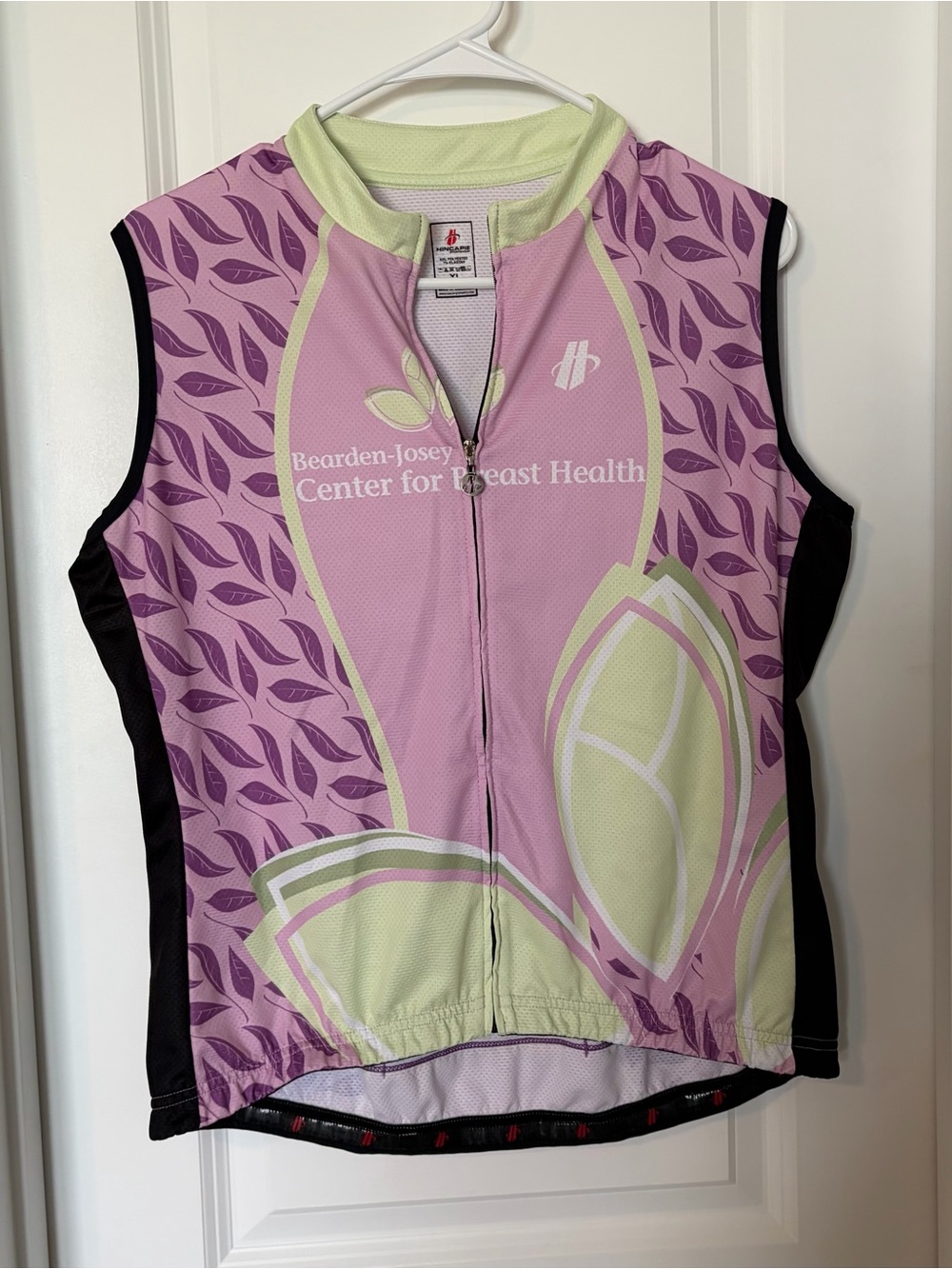 Hincapie- Pink & Light Green Sleeveless cycling shirt
Size XL